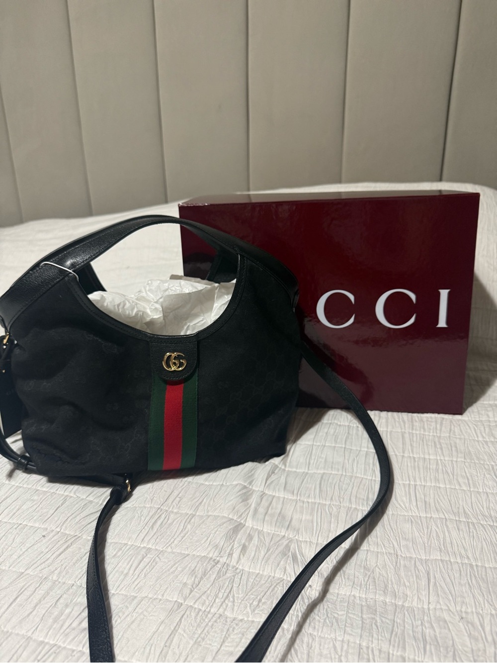 New Gucci Black small Giglio tote 2026